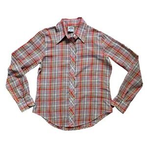 Vintage 1960s/1970s Sultra Plaid Button Down Shirt